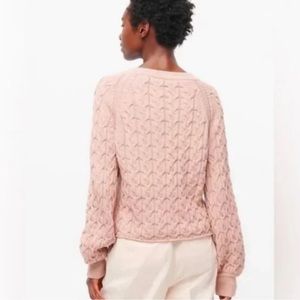 J.Crew Relaxed Fit Cableknit Crew Sweater in “Warm Clay” - 100% Cotton